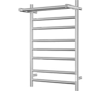 Электрический полотенцесушитель с полкой Bauedge BAU Stil Shelf 50x80, 7 планок, универсальный, нерж. сталь полированная DB-0024