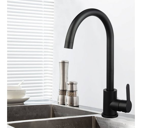 Смеситель для кухни Wesnaart WesnАart из нержавеющей стали eko черный EKO05-110Black