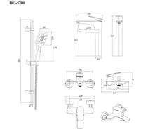 Душевой комплект BOND Cube 3x1 хромированный B03-5700