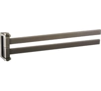 Настенный полотенцедержатель RavSlezak двойной, поворотный, цвет серый металлик, арт. NLA0602MG