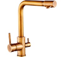 Смеситель для кухни MATRIX Filter 40 мм, 2 в 1 (ретро бронза), с дополнительным краном для питьевой воды SMF-323607/BZ 5792