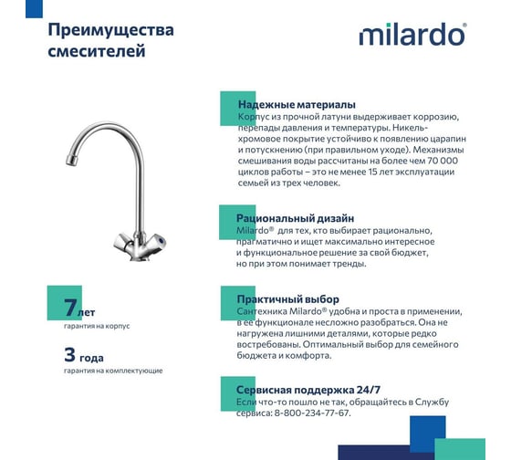 Смеситель для кухни Milardo Tring TRISB0JM05