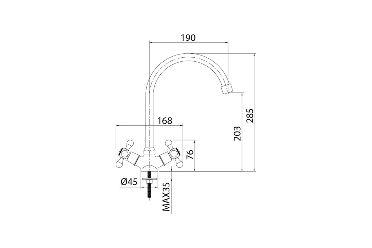 Смеситель для кухни milardo duplex dupsb0jm05