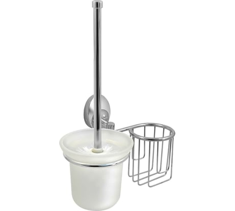 Туалетный ершик и держатель дезодоранта Solinne 16162, хром, стекло-сатин 2522.013