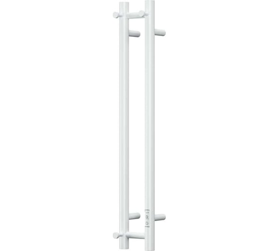 Дизайнерский электрический полотенцесушитель Bauedge BAU Stella 10x80, 2 коллектора, 1 крючок, белый полуматовый DB-0071 1