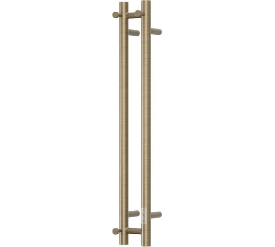 Дизайнерский электрический полотенцесушитель Bauedge BAU Stella 10x80, 2 коллектора, 1 крючок, антикварная бронза DB-0073 1