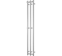 Дизайнерский электрический полотенцесушитель Bauedge BAU Stella 25x160, 3 коллектора, 2 крючка, нерж. сталь полированная DB-0060