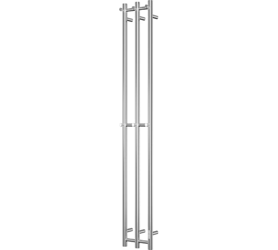Дизайнерский электрический полотенцесушитель Bauedge BAU Stella 25x160, 3 коллектора, 2 крючка, нерж. сталь полированная DB-0060 1