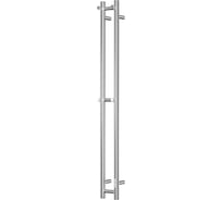 Дизайнерский электрический полотенцесушитель Bauedge BAU Stella 10x120, 2 коллектора, 2 крючка, нерж. сталь полированная DB-0068