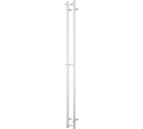 Дизайнерский электрический полотенцесушитель Bauedge BAU Stella 10x160, 2 коллектора, 2 крючка, белый полуматовый DB-0063