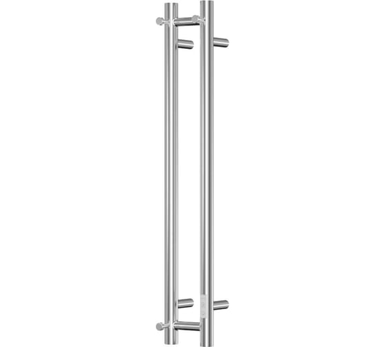 Дизайнерский электрический полотенцесушитель Bauedge BAU Stella 10x80, 2 коллектора, 1 крючок, нерж. сталь полированная DB-0072 1