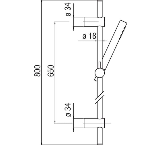 Душевой гарнитур NOBILI AD140/18CR 00000035666