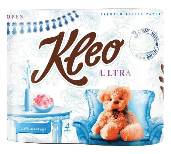 Бытовая туалетная бумага KLEO Ultra 3-х слойная C86 111333