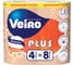 Бумага туалетная бытовая VEIRO Standart Plus спайка 4 шт, 2-х слойная, белая 3с24 128028 1