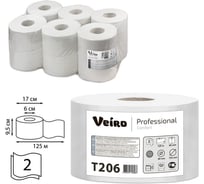 Бумага туалетная VEIRO PROFESSIONAL Comfort 125 м, 12 шт, 2-х слойная T206 127087
