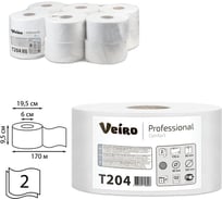 Бумага туалетная VEIRO PROFESSIONAL 170 м Professional КОМПЛЕКТ 12шт Comfort 2-слойная T204 127085 22667