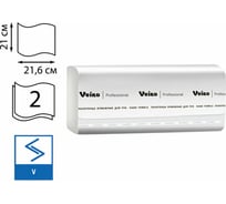 Полотенца бумажные VEIRO PROFESSIONAL Comfort 200 шт, 2-х слойные, белые 21x216 V KV205 129535 22474