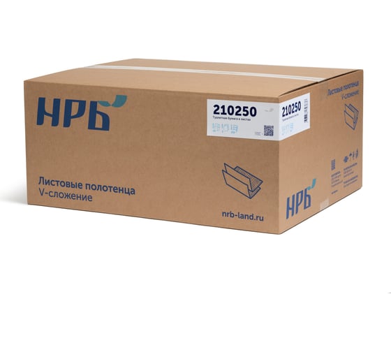 Туалетная бумага НРБ листовая, 250л, двухслойная NRB-210250