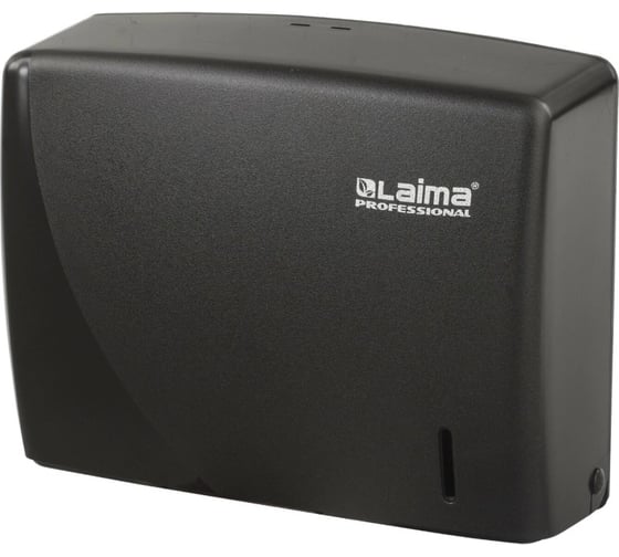 Диспенсер для полотенец ЛАЙМА PROFESSIONAL ORIGINAL, Interfold, черный, ABS-пластик, 605760 1