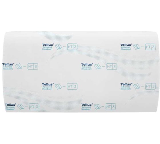 Двухслойные полотенца Tellus Advanced сложение ZZ, белые Н3 20 пачек в уп. 290184 22359 1