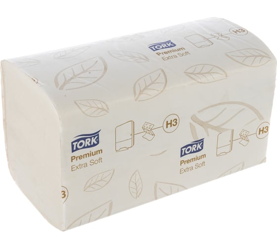 Бумажное полотенце TORK Premium 2-слойные, белые, 23х23, ZZ, 200 шт 100278 125882 21880