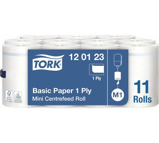 Бумажные полотенца с центральной вытяжкой TORK Universal мини 120 м, белые 120123 22160