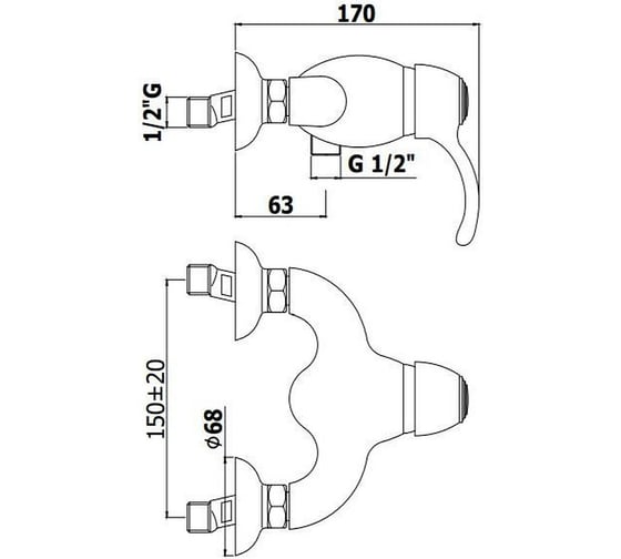 Смеситель для душа Paffoni FLAVIA хром FA168CR 00243686