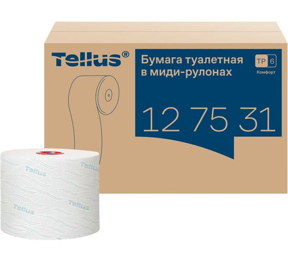 Туалетная бумага TORK (Tellus) Advanced в компактных рулонах мягкая Т6 (27 рул. в уп.) 126135 21640 127530 127531 1