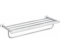 Полотенцедержатель RavSlezak настенный с полочкой, цвет хром YUA0704