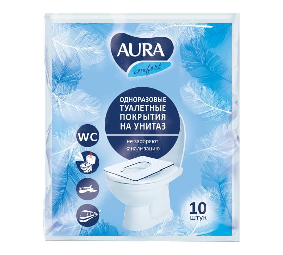 Одноразовое покрытие на сидение унитаза AURA 1015030016