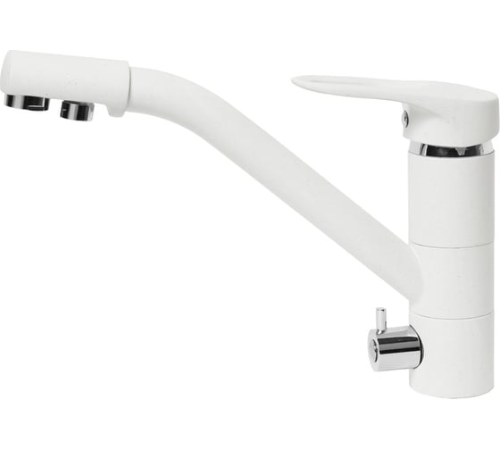 Смеситель для кухни AquaGranitEx белый C-6040 /331 1