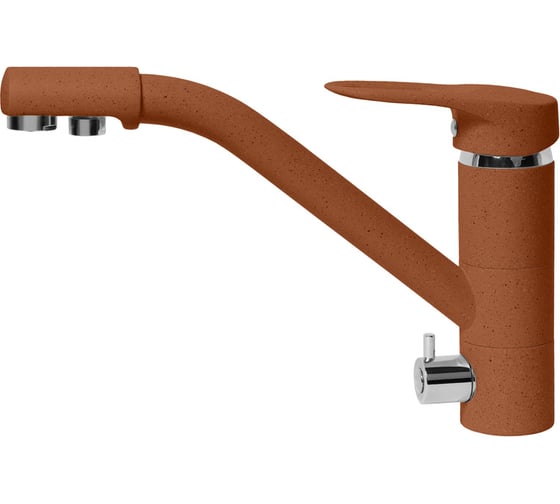 Смеситель для кухни AquaGranitEx терракот C-6040 /307