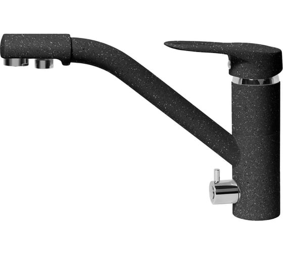 Смеситель для кухни AquaGranitEx черный C-6040 /308 1