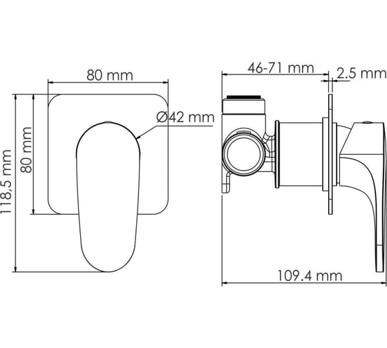 Смеситель для душа WasserKraft Asphe 7751