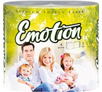 Туалетная бумага МЯГКИЙ ЗНАК Emoton 3-х слойная, 4 рулона, белая 36233