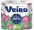 Туалетная бумага Veiro Floria 2-х слойная, душистый пион, 4 шт 43654 1