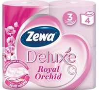 Туалетная бумага ZEWA DELUXE ОРХИДЕЯ 3-х слойная, 4 шт 6322