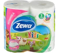 Туалетная бумага ZEWA DELUXE ДЕТСКАЯ 3-х слойная, 4 шт 21711