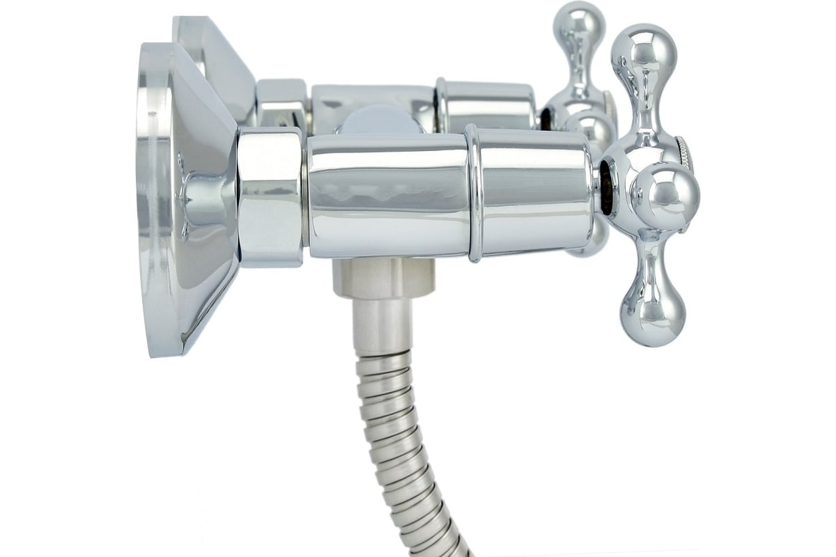 Двуручный смеситель для душа Eleanti с металлическим шлангом ...