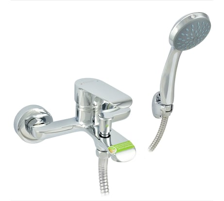 Ванно-душевой одноручный смеситель Eleanti со шлангом, хромированной лейкой 0402.926