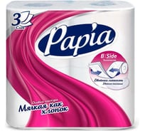 Туалетная бумага PAPIA Белая 3 слоя, 4 рулона 1015031399 1015031399 1015032477