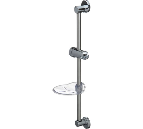 Стойка для душа с мыльницей Melodia della vita d19мм, 600 мм нерж., ABS, хром 21345