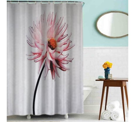 Тканевая шторка для ванны Melodia della vita MZ-82 Лотос 180х200 см 20852