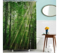 Тканевая шторка для ванны Melodia della vita MZ-61 Лес 180х180см 20831