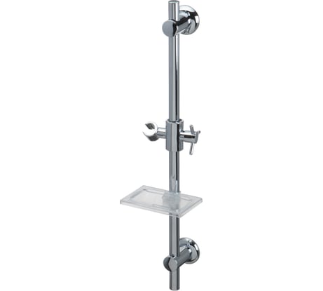 Стойка для душа с мыльницей Melodia della vita d22 мм, L=600 мм нерж., ABS, хром блистер 21349
