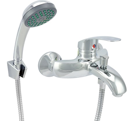 Ванно-душевой смеситель Juguni одноручный со шлангом и хромированной лейкой, короткий излив JGN0221 0402.702