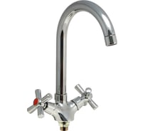 Двуручный смеситель для мойки Juguni JGN0341/B, кран-букса 0402.725