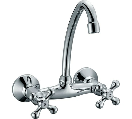 Двуручный смеситель для мойки Juguni настенный 0402.981