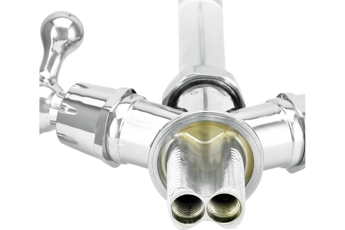 Двуручный смеситель для мойки Juguni JGN0340, кран-букса керамический ...