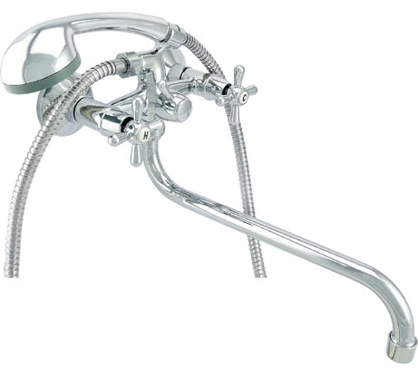 Смеситель ванно-душевой Istok латунный двуручный, S-излив 350 мм 0402.771